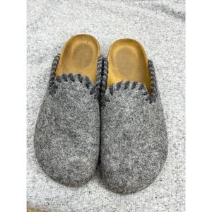 Garnet Hill Grey Woven Clogs 10.5 (fit like 9)